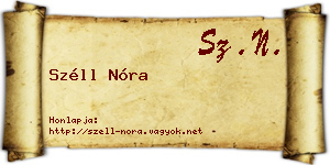 Széll Nóra névjegykártya